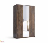 Шкаф 3дв с зеркалом Миромарк Квадро 3 дверный дуб барокко 138 см