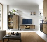 Стінка Сенто / Sento Чорний/Дуб вотан Perfect Home 359 см Комплект № 1