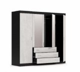 Шкаф 4д + 3шх КС Терра 4 дверный антрацит 200 см