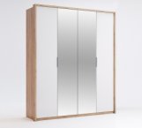 Шкаф 4дв с зеркалом Миромарк Асти 4 дверный дуб крафт 185 см