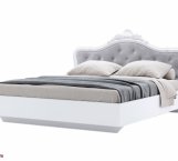 Кровать двуспальная Миромарк Луиза 180 ДСП белая без вклада