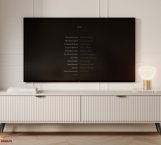 Тумба под ТВ Lante/Ланте RTV163 2D Бежевый черные ножки Perfect Home Ширина 163 см