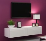 Тумба под ТВ Vigo/ Виго RTV140 Белый мат/Белый глянец Cama Ширина 140 см