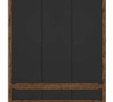 Шкаф SZF3D3S BRW Poland Ruso 3 дверный черный 179 см