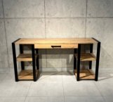 Стіл компютерний LOFT 2-х тумбовий Дуб Сонома / Чорний мат MebliRoMax