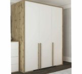 Шафа 3Д Сокме Франческа 3 дверна білий 153 см