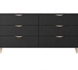 Комод 6S/163 Чорний/Золоті ніжки Lante