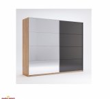 Шкаф-купе с зеркалом Миромарк Луна 2 дверный дуб крафт 250 см