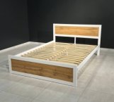Кровать LOFT 120×200 Дуб Сонома / Чёрный мат MebliRoMax