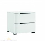 Тумба прикроватная Світ меблів Amelia/Амелия Белый/Белый глянец