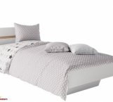 Кровать односпальная Світ меблів 90 Бьянко МДФ / ДСП Белый / Дуб Сонома