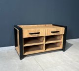 Тумба LOFT 2ш Дуб Сонома / Чорний мат MebliRoMax