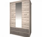 Шкаф с зеркалом 3D4S Mebelbos Jazz 3 дверный веллингтон 127 см