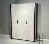 Шкаф 3Д LOFT Дуб Сонома / Чёрный мат MebliRoMax