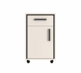 Тумба офисная под стол KON1D1S Прайм Кашемир / Черный