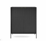 Комод Нова / Nova K104 високий Чорний/Чорні ніжки