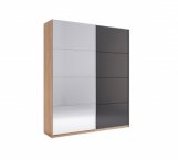 Шкаф-купе с зеркалом Миромарк Луна 2 дверный дуб крафт 200 см