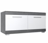 Тумба для обуви Сокме Флорес Сосна фигурная / Белый глянец