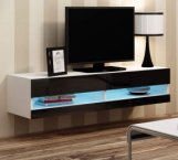 Тумба під ТВ Vigo/ Віго RTV140 Білий мат/Чорний глянець Cama Ширина 140