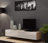 Тумба під ТВ Vigo/Віго RTV180 Білий/Дуб сонома Cama Ширина 180 см