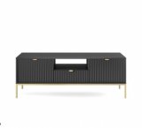 Тумба під ТВ Nova/Нова RTV154 Чорний золоті ніжки Perfect Home Ширина 154 см