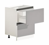 Тумба нижня Н60.85.2Я+1Я внутр. Gola ручка Фарбований Високий Глянець