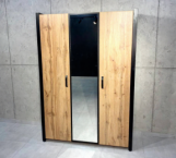 Шкаф 3Д LOFT Дуб Сонома / Чёрный мат MebliRoMax