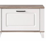 Тумба для взуття BUT1D Канді Білий альпійський / Дуб стірлінг / Білий матовий