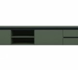 Тумба під ТВ RTV2K2So 2-дверна з 2 шухлядами Лаундж Зелений димчастий / Чорний
