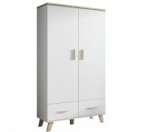 Шкаф 2D2S Cama Lotta 2 дверный белый 110 см