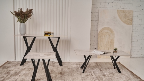 Стол кофейный Тео бьянко карарра 1