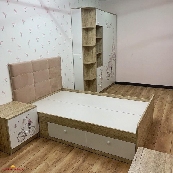 Кровать Холидей с мягкой панелью 2 ящика 9