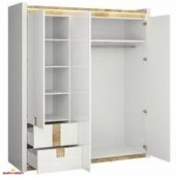 Шкаф SZF3D2S BRW Poland Alameda 3 дверный белый 180 см