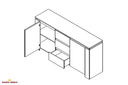 Комод KOM2D3S Томас 0