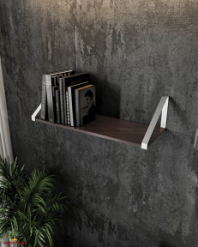 Полиця настінна венге темний/білий XT21