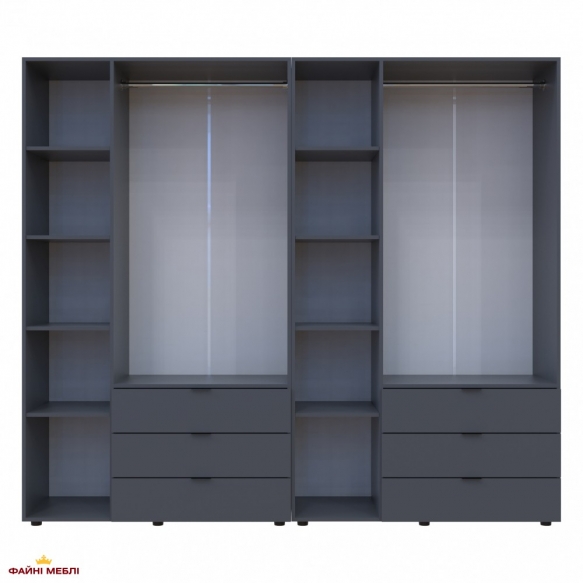 Шафа Дорос Гелар графіт 6 дверна 232,5 см 2