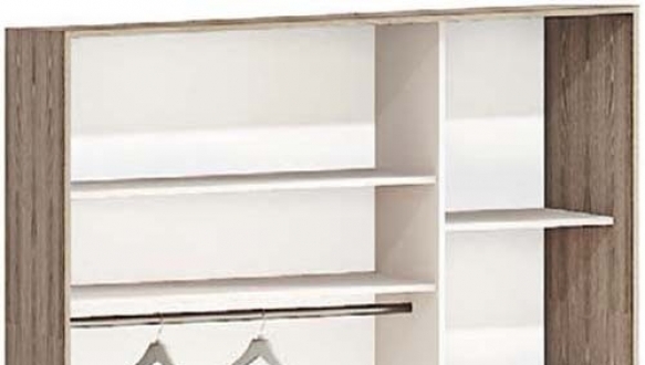 Шкаф-купе 1,6м двухдверный с зеркалом из 4-х частей 3