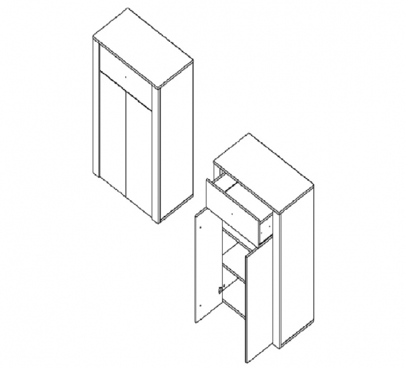 Тумба KOM2D1S Токай 0