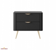 Тумба прикроватная 2S Черный/Золотые ножки Lante