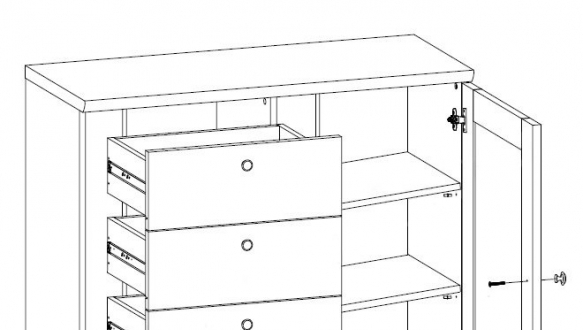 Комод KOM4S1D Тина 0