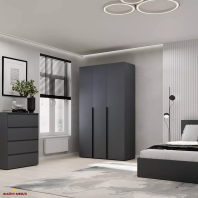 Шкаф распашной комбинированный трёхдверный Art In Head №12 Light, ширина 120 см