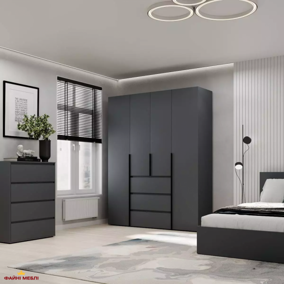 Шафа розпашна комбінована 4 дверна Art In Head №1 Light 160 3