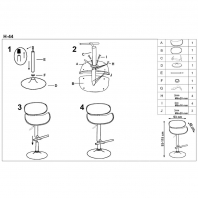 Барний стілець H-44