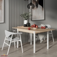 Стол-трансформер Lunch Дуб сонома/Белый