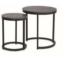 Журнальный столик Hola черный эффект мрамора/черный