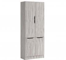 Шкаф 4Д Світ Меблів Локи 2 дверный артвул белый 100 см