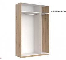 Шкаф 3дв с зеркалом Миромарк Тедди 3 дверный дуб артизан 135 см