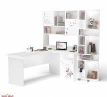 Стіл кутовий з надбудовою та еркером