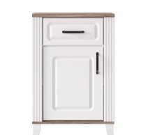 Комод KOM1D1S Канди Белый альпийський / Дуб стирлинг / Белый матовий