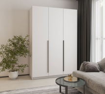 Шкаф Mebelstar Оскар трехдверный с ящиками Белый снег 150 см